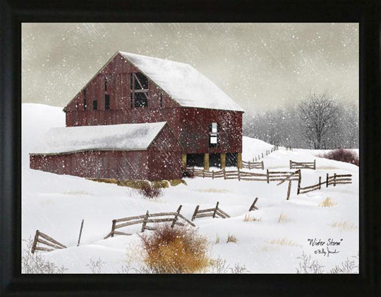 Winter Storm - Billy Jacobs 15.5" x 19.5" Framed Art