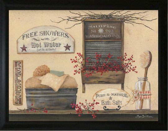 Free Showers - Pam Bretton 15.5" x 19.5" Framed Art