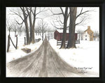 Wintry Road Home - Billy Jacobs 15.5" x 21.5" Framed Art
