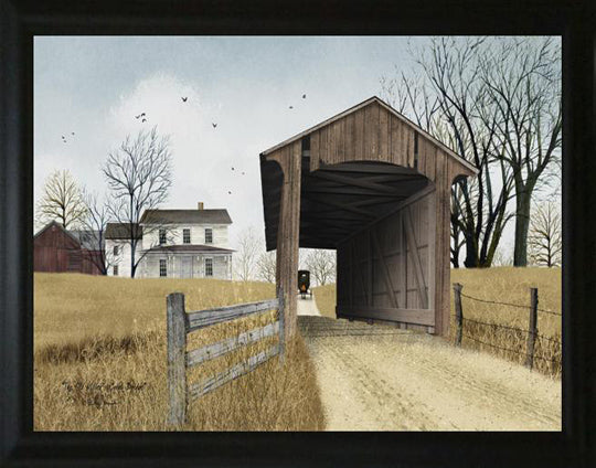The Old Miller's Creek Bridge - Billy Jacobs 15.5" x 21.5" Framed Art