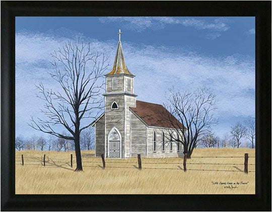 Little Church On The Prairie - 27.5" x 21.5" Billy Jacobs Framed Art