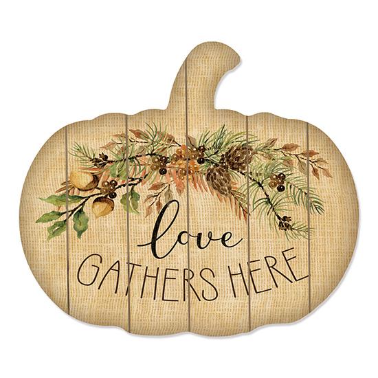 Love Gathers Here Pumpkin Cut Out - Billy Jacobs 17" x 15"