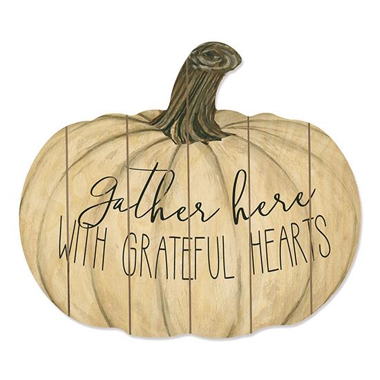 Gather Here With Greatful Hearts Pumpkin Cut Outs - Billy Jacobs 17" x 15"